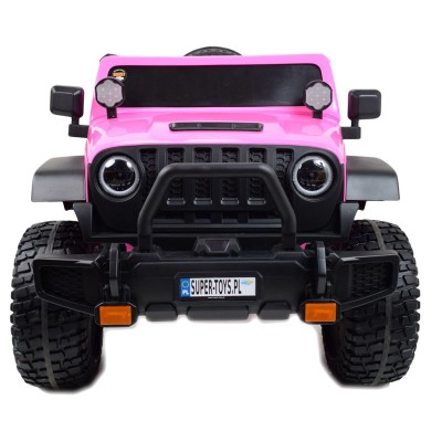 OLBRZYMI JEEP  NA AKUMULATOR SPEED, SUPER RÓŻ, MIĘKKIE KOŁA, SIEDZENIE, APLIKACJA/DLS-X15A