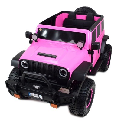 OLBRZYMI JEEP  NA AKUMULATOR SPEED, SUPER RÓŻ, MIĘKKIE KOŁA, SIEDZENIE, APLIKACJA/DLS-X15A