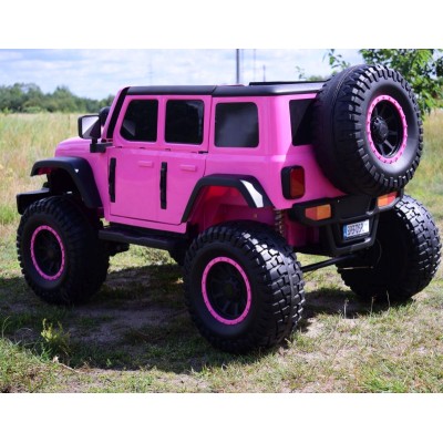 OLBRZYMI JEEP  NA AKUMULATOR SPEED, SUPER RÓŻ, MIĘKKIE KOŁA, SIEDZENIE, APLIKACJA/DLS-X15A