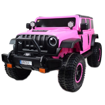 OLBRZYMI JEEP  NA AKUMULATOR SPEED, SUPER RÓŻ, MIĘKKIE KOŁA, SIEDZENIE, APLIKACJA/DLS-X15A