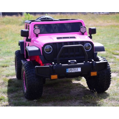 OLBRZYMI JEEP  NA AKUMULATOR SPEED, SUPER RÓŻ, MIĘKKIE KOŁA, SIEDZENIE, APLIKACJA/DLS-X15A