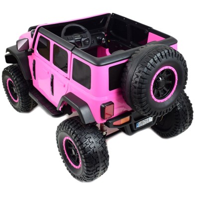 OLBRZYMI JEEP  NA AKUMULATOR SPEED, SUPER RÓŻ, MIĘKKIE KOŁA, SIEDZENIE, APLIKACJA/DLS-X15A