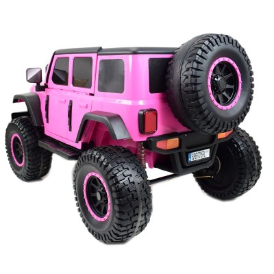 OLBRZYMI JEEP  NA AKUMULATOR SPEED, SUPER RÓŻ, MIĘKKIE KOŁA, SIEDZENIE, APLIKACJA/DLS-X15A