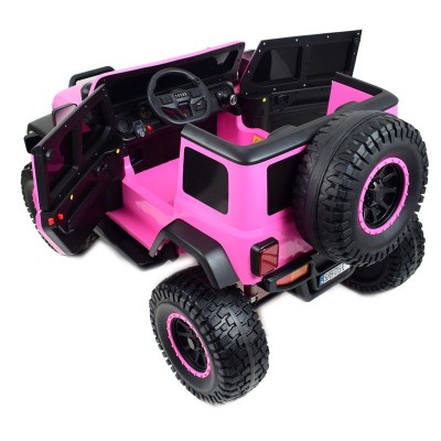 OLBRZYMI JEEP  NA AKUMULATOR SPEED, SUPER RÓŻ, MIĘKKIE KOŁA, SIEDZENIE, APLIKACJA/DLS-X15A