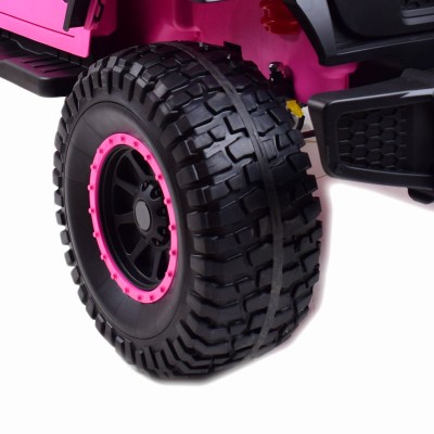 OLBRZYMI JEEP  NA AKUMULATOR SPEED, SUPER RÓŻ, MIĘKKIE KOŁA, SIEDZENIE, APLIKACJA/DLS-X15A