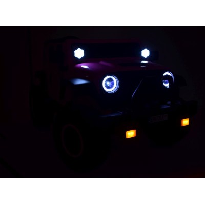 OLBRZYMI JEEP  NA AKUMULATOR SPEED, SUPER RÓŻ, MIĘKKIE KOŁA, SIEDZENIE, APLIKACJA/DLS-X15A