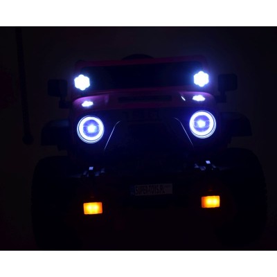 OLBRZYMI JEEP  NA AKUMULATOR SPEED, SUPER RÓŻ, MIĘKKIE KOŁA, SIEDZENIE, APLIKACJA/DLS-X15A