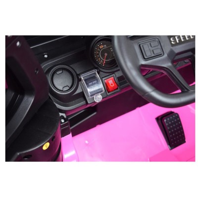 OLBRZYMI JEEP  NA AKUMULATOR SPEED, SUPER RÓŻ, MIĘKKIE KOŁA, SIEDZENIE, APLIKACJA/DLS-X15A
