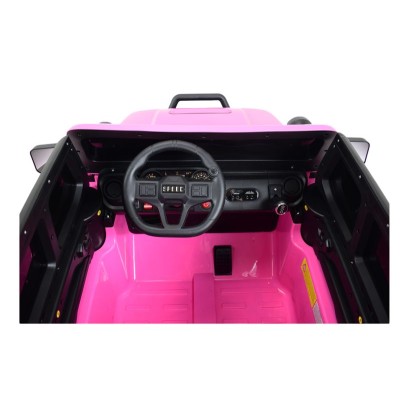 OLBRZYMI JEEP  NA AKUMULATOR SPEED, SUPER RÓŻ, MIĘKKIE KOŁA, SIEDZENIE, APLIKACJA/DLS-X15A