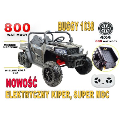 BUGGY 6 KOŁOWY DLA 2 DZIECI, ELEKTRYCZNA WYWROTKA, MIĘKKIE KOŁA, MIĘKKIE SIEDZENIE 800 WAT/XB1038