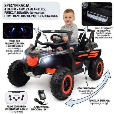 Megga Buggry 4x4, moc, pilot, funkcja bujania/NEL901