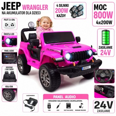 JEEP WRANGLER RUBICON 24V.800 Watt, 4x4