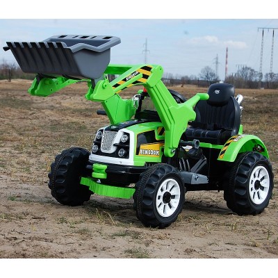 MOCNY TRAKTOR Z ŁYŻKĄ KINGDOM 12V  DWIE PRĘDKOŚCI/JS328A