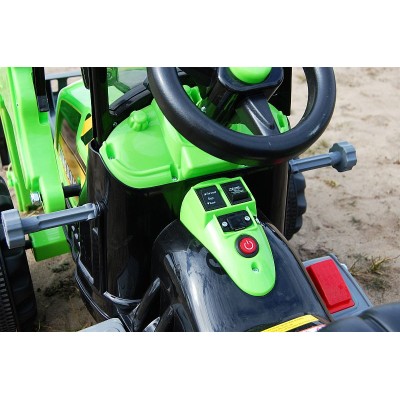 MOCNY TRAKTOR Z ŁYŻKĄ KINGDOM 12V  DWIE PRĘDKOŚCI/JS328A
