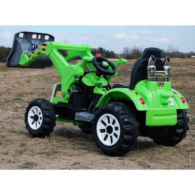 MOCNY TRAKTOR Z ŁYŻKĄ KINGDOM 12V  DWIE PRĘDKOŚCI/JS328A