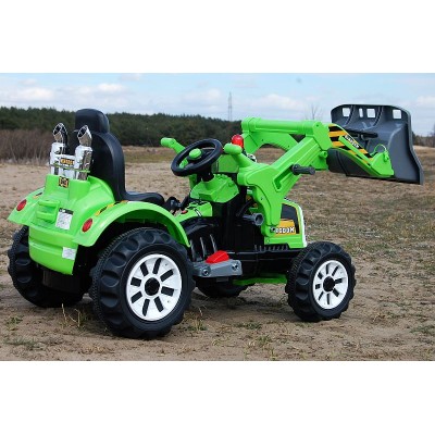 MOCNY TRAKTOR Z ŁYŻKĄ KINGDOM 12V  DWIE PRĘDKOŚCI/JS328A