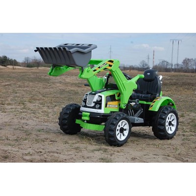 MOCNY TRAKTOR Z ŁYŻKĄ KINGDOM 12V  DWIE PRĘDKOŚCI/JS328A