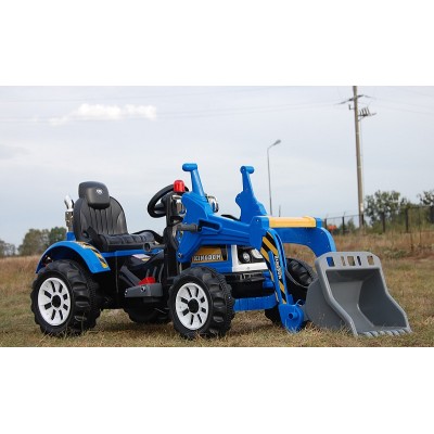 MOCNY TRAKTOR Z ŁYŻKĄ KINGDOM 12V  DWIE PRĘDKOŚCI/JS328A