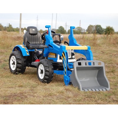 MOCNY TRAKTOR Z ŁYŻKĄ KINGDOM 12V  DWIE PRĘDKOŚCI/JS328A