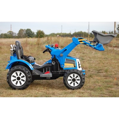 MOCNY TRAKTOR Z ŁYŻKĄ KINGDOM 12V  DWIE PRĘDKOŚCI/JS328A