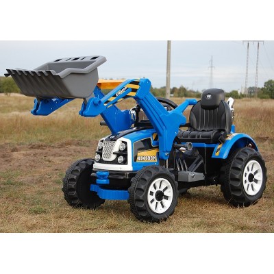 MOCNY TRAKTOR Z ŁYŻKĄ KINGDOM 12V  DWIE PRĘDKOŚCI/JS328A