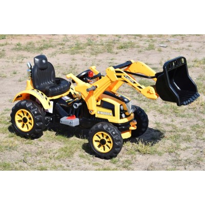 MOCNY TRAKTOR Z ŁYŻKĄ KINGDOM 12V  DWIE PRĘDKOŚCI/JS328A