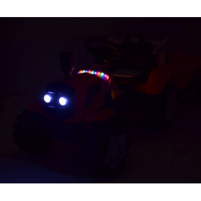 TRAKTOR NA AKUMULATOR Z PRZYCZEPĄ, MIĘKKIE SIEDZENIE,/HSD6601