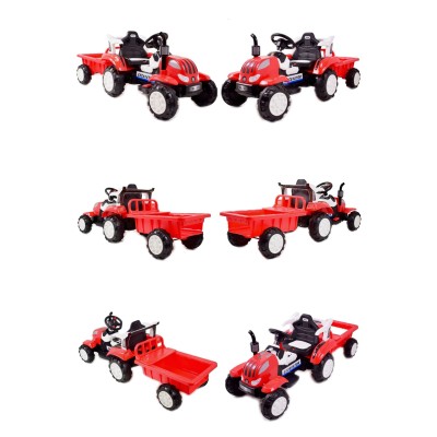 TRAKTOR NA AKUMULATOR Z PRZYCZEPĄ, MIĘKKIE SIEDZENIE,/698