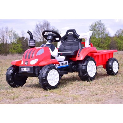 TRAKTOR NA AKUMULATOR Z PRZYCZEPĄ, MIĘKKIE SIEDZENIE,/698