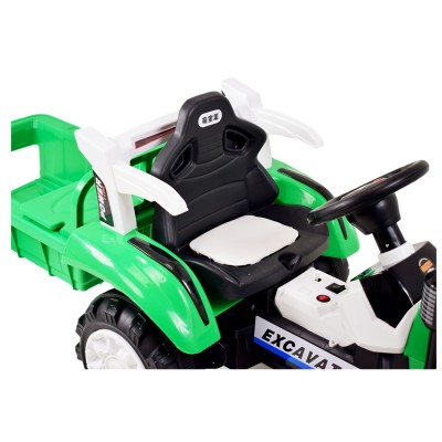 TRAKTOR NA AKUMULATOR Z PRZYCZEPĄ, MIĘKKIE SIEDZENIE,/698-RC