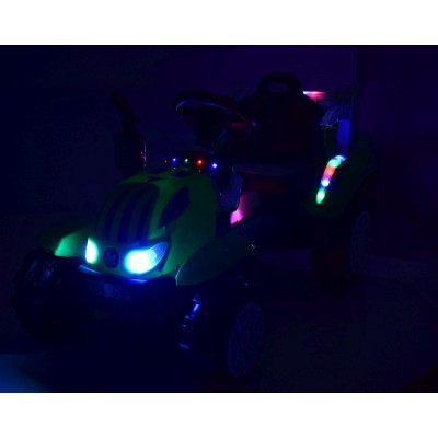 TRAKTOR NA AKUMULATOR Z PRZYCZEPĄ, MIĘKKIE SIEDZENIE,/698-RC