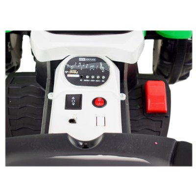 TRAKTOR NA AKUMULATOR Z PRZYCZEPĄ, MIĘKKIE SIEDZENIE,/698-RC