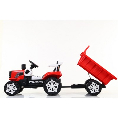 TRAKTOR NA AKUMULATOR Z PRZYCZEPĄ, MIĘKKIE SIEDZENIE, PILOT/HSD6601-RC