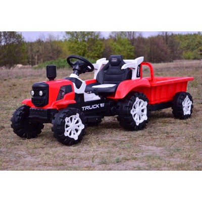 TRAKTOR NA AKUMULATOR Z PRZYCZEPĄ, MIĘKKIE SIEDZENIE, PILOT/HSD6601-RC