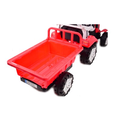 TRAKTOR NA AKUMULATOR Z PRZYCZEPĄ, MIĘKKIE SIEDZENIE, PILOT/HSD6601-RC