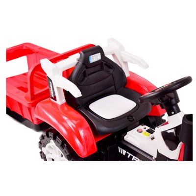 TRAKTOR NA AKUMULATOR Z PRZYCZEPĄ, MIĘKKIE SIEDZENIE, PILOT/HSD6601-RC