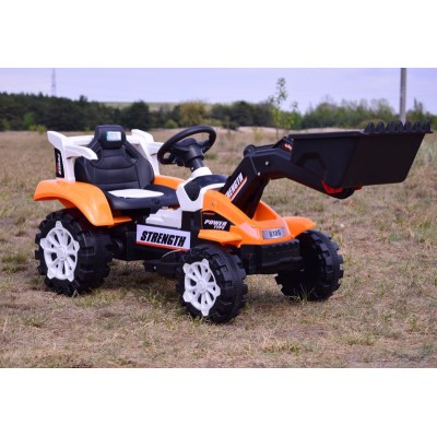 TRAKTOR NA AKUMULATOR Z RUCHOMYM RAMIENIEM - SPYCHACZEM, MIĘKKIE SIEDZENIE/HSD6106B