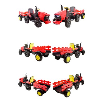 MEGA TRAKTOR Z PRZYCZEPĄ, KOŁA POMPOWANE, MIĘKKIE SIEDZENIE, PILOT,NOWOCZESNY PANEL, FUNKCJA BUJANIA/TT990D