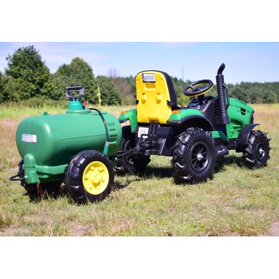 MEGA TRAKTOR Z CYSTERNĄ+POMPKA, KOŁA POMPOWANE, MIĘKKIE SIEDZENIE, PILOT, NOWOCZESNY PANEL, FUNKCJA BUJANIA/TT990S