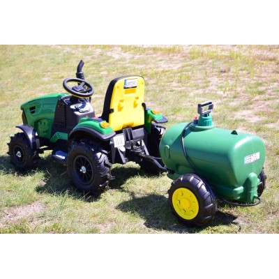 MEGA TRAKTOR Z CYSTERNĄ+POMPKA, KOŁA POMPOWANE, MIĘKKIE SIEDZENIE, PILOT, NOWOCZESNY PANEL, FUNKCJA BUJANIA/TT990S