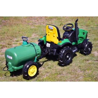MEGA TRAKTOR Z CYSTERNĄ+POMPKA, KOŁA POMPOWANE, MIĘKKIE SIEDZENIE, PILOT, NOWOCZESNY PANEL, FUNKCJA BUJANIA/TT990S