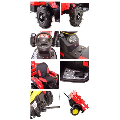 MEGA TRAKTOR Z CYSTERNĄ+POMPKA, KOŁA POMPOWANE, MIĘKKIE SIEDZENIE, PILOT, NOWOCZESNY PANEL, FUNKCJA BUJANIA/TT990S