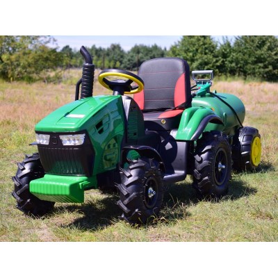 MEGA TRAKTOR Z CYSTERNĄ+POMPKA, KOŁA POMPOWANE, MIĘKKIE SIEDZENIE, PILOT, NOWOCZESNY PANEL, FUNKCJA BUJANIA/TT990S