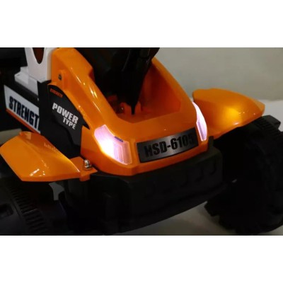 TRAKTOR NA AKUMULATOR Z RUCHOMYM RAMIENIEM - KOPARKĄ, MIĘKKIE SIEDZENIE/HSD6105B