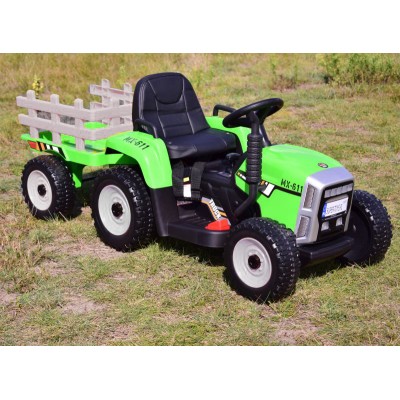 SUPER TRAKTOR BLOW - NA AKUMULATOR Z PRZYCZEPĄ, MIĘKKIE KOŁA, MIEKKIE SIEDZENIE, PILOT/XMX611