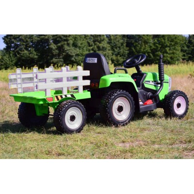 SUPER TRAKTOR BLOW - NA AKUMULATOR Z PRZYCZEPĄ, MIĘKKIE KOŁA, MIEKKIE SIEDZENIE, PILOT/XMX611