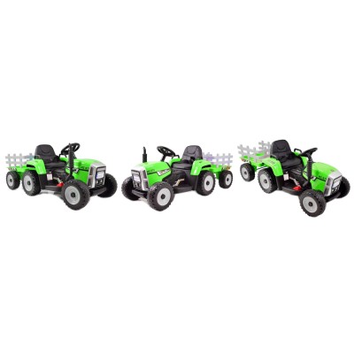SUPER TRAKTOR BLOW - NA AKUMULATOR Z PRZYCZEPĄ, MIĘKKIE KOŁA, MIEKKIE SIEDZENIE, PILOT/XMX611