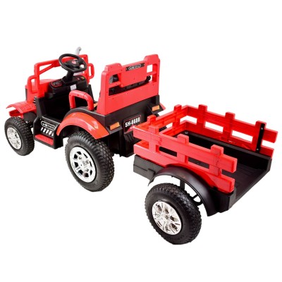 MEGA TRAKTOR LARGE Z PRZYCZEPĄ, POMPOWANE KOŁA, PILOT, FUNKCJA BUJANIA/SH6688