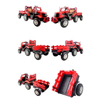 MEGA TRAKTOR LARGE Z PRZYCZEPĄ, POMPOWANE KOŁA, PILOT, FUNKCJA BUJANIA/SH6688