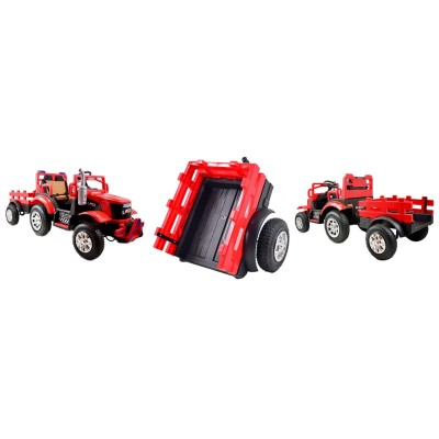 MEGA TRAKTOR LARGE Z PRZYCZEPĄ, POMPOWANE KOŁA, PILOT, FUNKCJA BUJANIA/SH6688